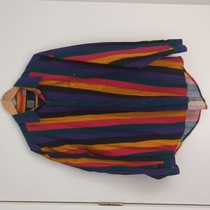 80sVTG Rainbow Button Down